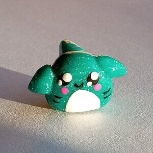 🎯 Teeny Tiny Miniature Shark Squishmallow, Handmade Clay Figure